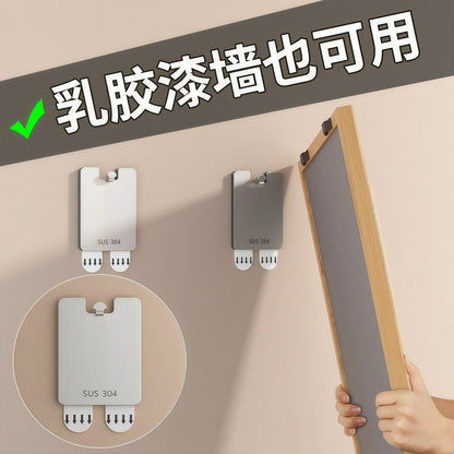 Cross-border strong adhesive, traceless, nail-free magic hook for wall decoration, room storage, adhesive hook for picture frames and photos, no drilling required - image 1