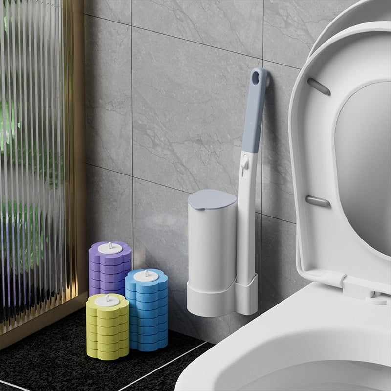 Disposable Toilet Brush Set Replacement Pads Cleaning Brush Nail-Free Wall-Mounted Toilet Brush Cleaning Without Dead Corners Toilet Brush - image 1