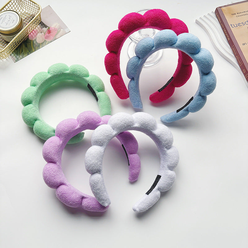 Cloud-Shaped Hairband, Braided Hairband for Women, Suitable for Washing Face and Makeup, High Crown Anti-Slip Hairband, Dual-Use, in Stock, Anti-Slip Makeup Hairband - image 3