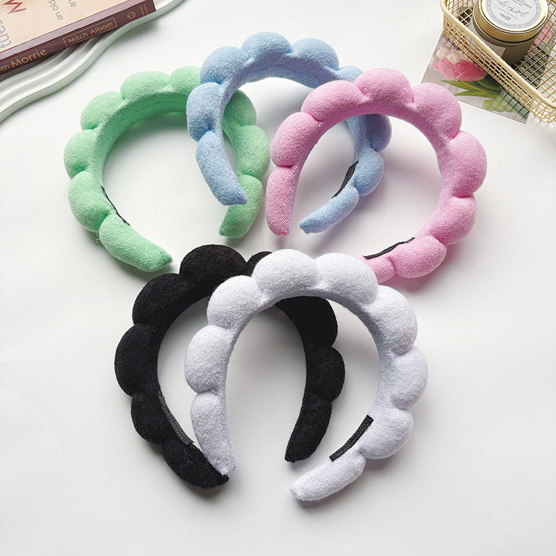 Cloud-Shaped Hairband, Braided Hairband for Women, Suitable for Washing Face and Makeup, High Crown Anti-Slip Hairband, Dual-Use, in Stock, Anti-Slip Makeup Hairband - image 4