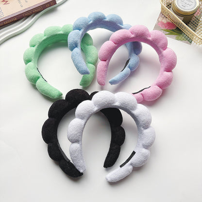 Cloud-Shaped Hairband, Braided Hairband for Women, Suitable for Washing Face and Makeup, High Crown Anti-Slip Hairband, Dual-Use, in Stock, Anti-Slip Makeup Hairband - image 4