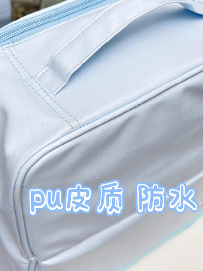 Carefully selected stand-up partitioned makeup bag, large-capacity portable storage bag, convenient for travel, can be hung on luggage - image 5