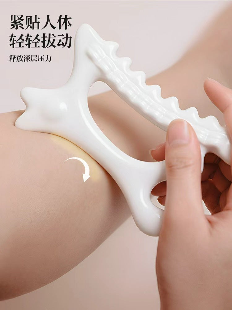 Korean facial massage stick, facial gua sha, firming and lifting beauty board, hair comb, full body leg and back massager, meridian brush - image 1