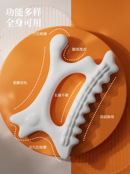 Korean facial massage stick, facial gua sha, firming and lifting beauty board, hair comb, full body leg and back massager, meridian brush - image 3