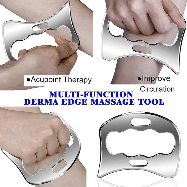 In-stock stainless steel fascia scraping board from the manufacturer, multi-functional tool for facial massage, beauty, and whole-body relaxation - image 3