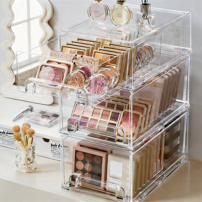 Drawer-style storage box, custom-made for customers, light luxury transparent cosmetic storage, bedroom organization, acrylic desktop storage - image 1
