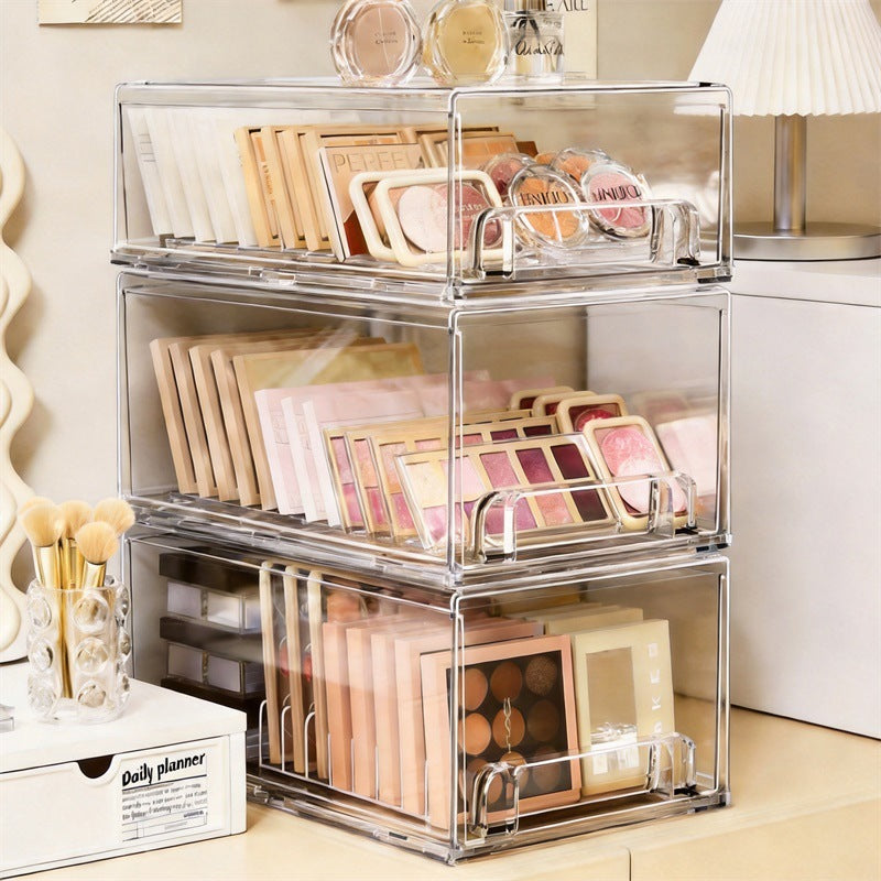 Drawer-style storage box, custom-made for customers, light luxury transparent cosmetic storage, bedroom organization, acrylic desktop storage - image 3