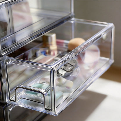 Drawer-style storage box, custom-made for customers, light luxury transparent cosmetic storage, bedroom organization, acrylic desktop storage - image 4