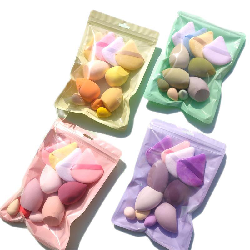 Bagged Beauty Sponge Set, Solid Color Powder Puff Set 14 pieces, 12 pieces, 9 pieces, 4+3, 11 pieces, 20 piece set - image 2
