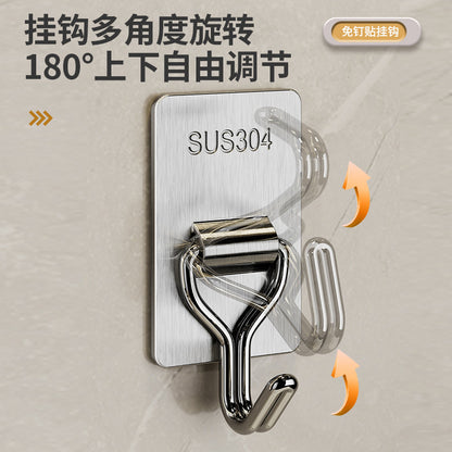 Strong Adhesive Stainless Steel Hooks for Kitchen and Bathroom, Wholesale from Supermarket, Traceless and Nail-Free Magic Sticky Hooks for Clothes - image 3