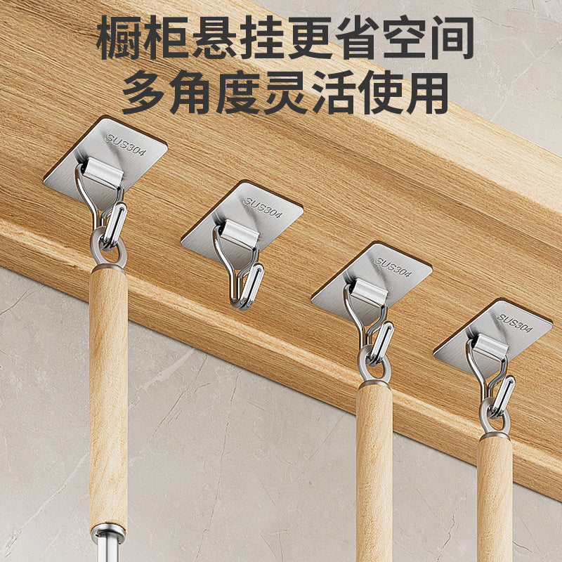 Strong Adhesive Stainless Steel Hooks for Kitchen and Bathroom, Wholesale from Supermarket, Traceless and Nail-Free Magic Sticky Hooks for Clothes - image 4