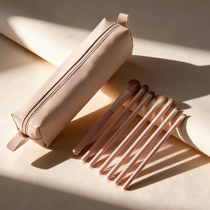 5pcs/7pcs/10pcs/13pcs pink makeup brush set, cherry blossom pink, new product, comes with a makeup bag, includes blush brush - image 5