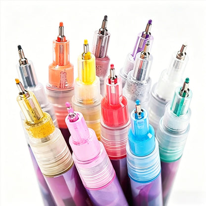 Cross-Border 12-Color DIY Nail Art Pens, Multi-Color Nail Pens, Graffiti Pens, Quick-Drying Watercolor Pen Set, Marker Pens - image 2