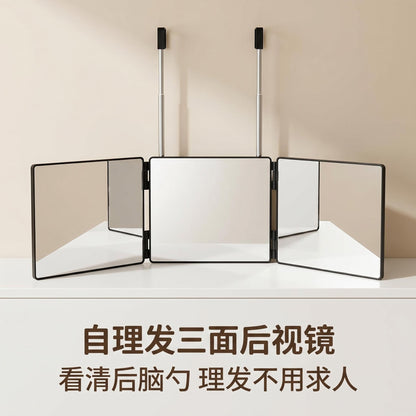 Hanging Led Makeup Folding Three-Way Mirror Cross-Border 70% off Mirror Rearview Threemirror Adjustable and Extendable - image 1