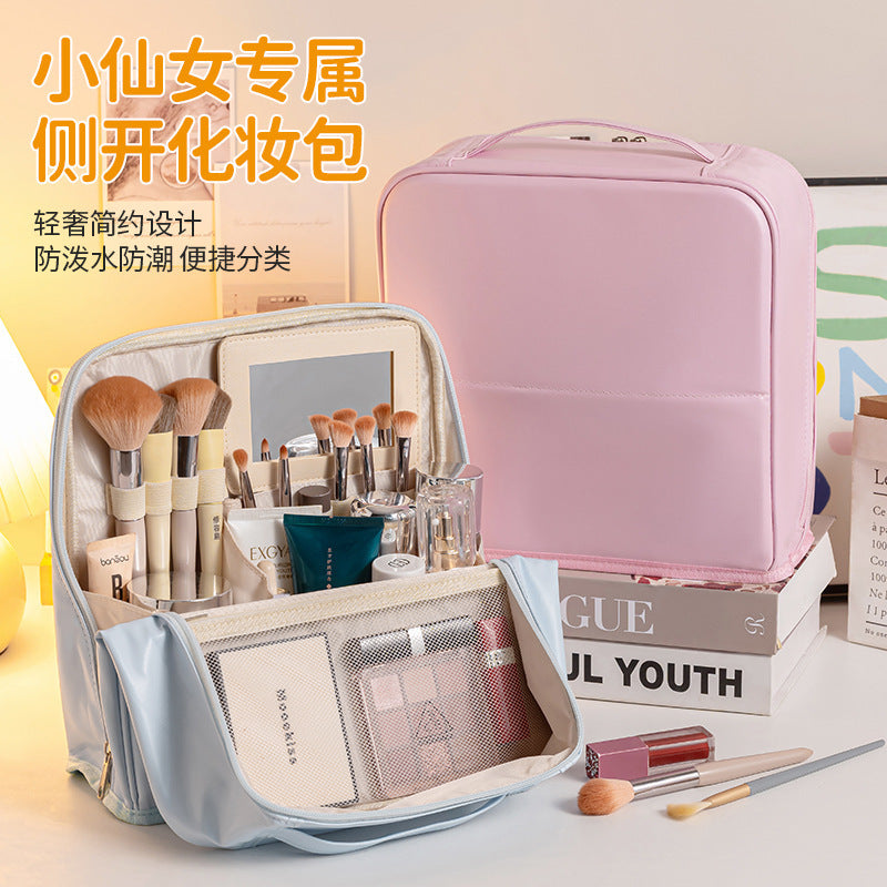 Yt Makeup Bag Can Be Hung and Detached from the Suitcase, Waterproof Leather Surface, Portable Travel Stackable Luxury Toiletry and Makeup Organizer Bag - image 1