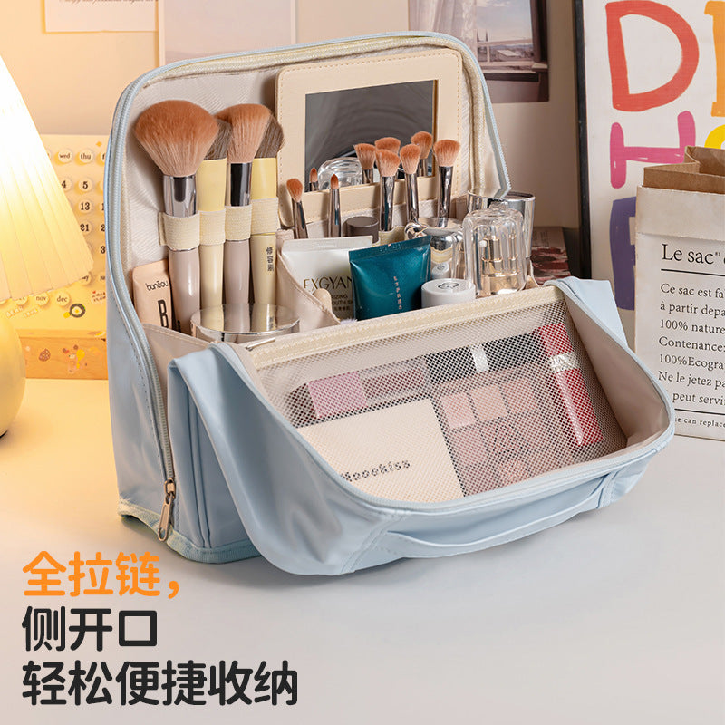 Yt Makeup Bag Can Be Hung and Detached from the Suitcase, Waterproof Leather Surface, Portable Travel Stackable Luxury Toiletry and Makeup Organizer Bag - image 3