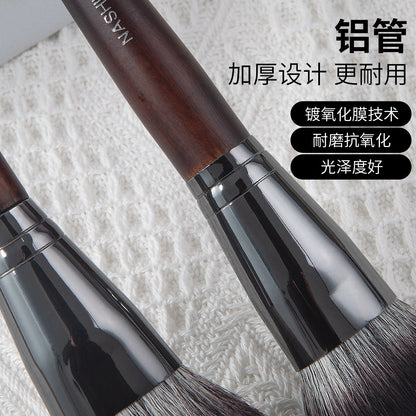 Cangzhou Wooden Handle 13-Piece Makeup Brush Set Animal Horse Hair Eyeshadow Brush Blush Foundation Brush Concealer Brush Factory Direct Sale - image 3