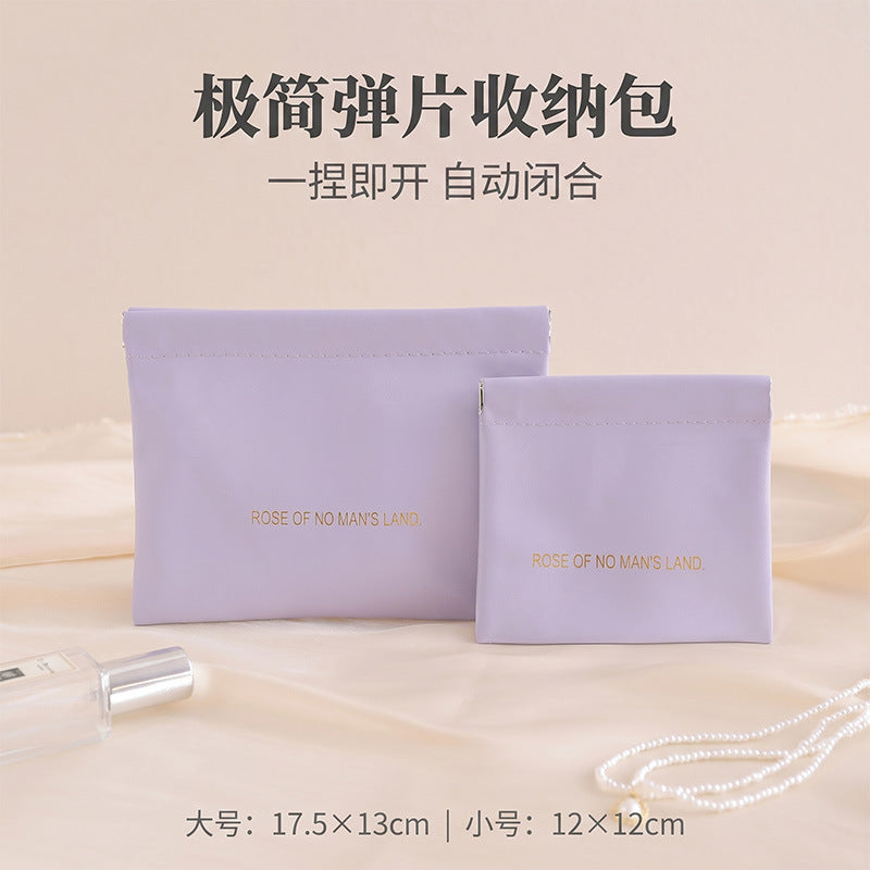 Shrapnel Storage Bag, Automatic Closing Wired Earphone Storage Pouch, Pu Coin Purse, Mini Wallet, Lipstick Makeup Bag - image 2
