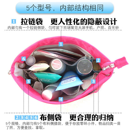 Red Tadpole Waterproof Nylon Fabric Makeup Bag Organizer, Women's Bag Liner, Inner Bag, Storage Bag - image 4
