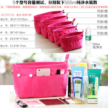Red tadpole nylon bag-in-a-bag inner pouch large-capacity foreign trade cosmetic bag portable organizer storage bag inner pocket - image 2