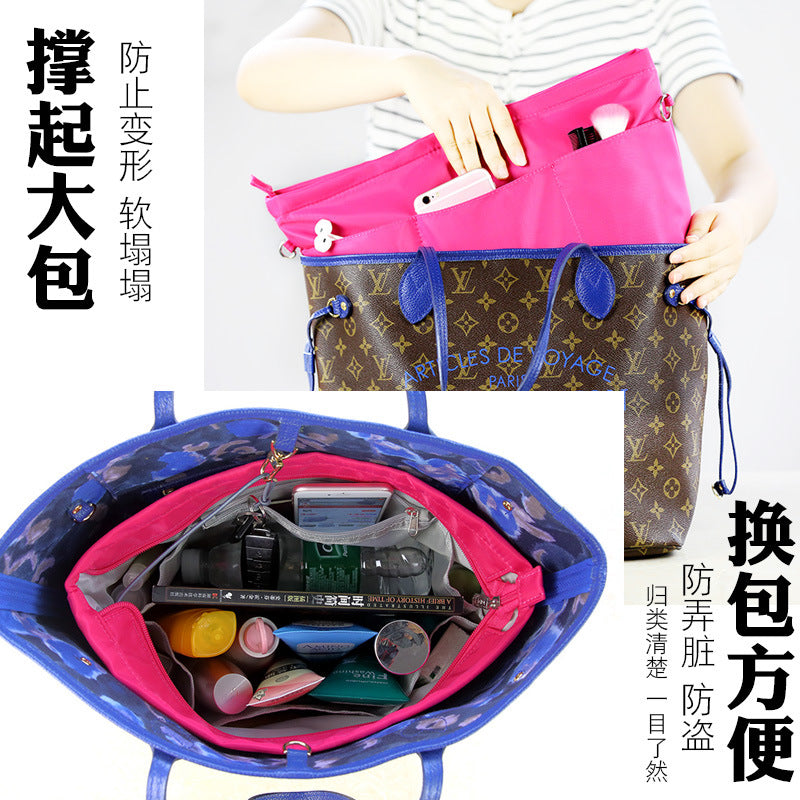 Red tadpole nylon bag-in-a-bag inner pouch large-capacity foreign trade cosmetic bag portable organizer storage bag inner pocket - image 3
