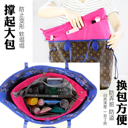 Red tadpole nylon bag-in-a-bag inner pouch large-capacity foreign trade cosmetic bag portable organizer storage bag inner pocket - image 3