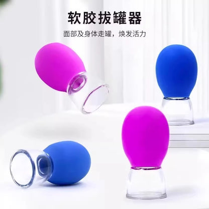 Facial cupping device for lifting and massaging the face, vacuum cup for meridian therapy, silicone vacuum cup for gua sha beauty treatment - image 4