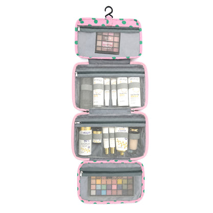 2026Ins Polka Dot Hanging Toiletry Bag 60% off Foldable Toiletry Storage Bag Portable Travel Makeup Bag with Dry and Wet Separation - image 3