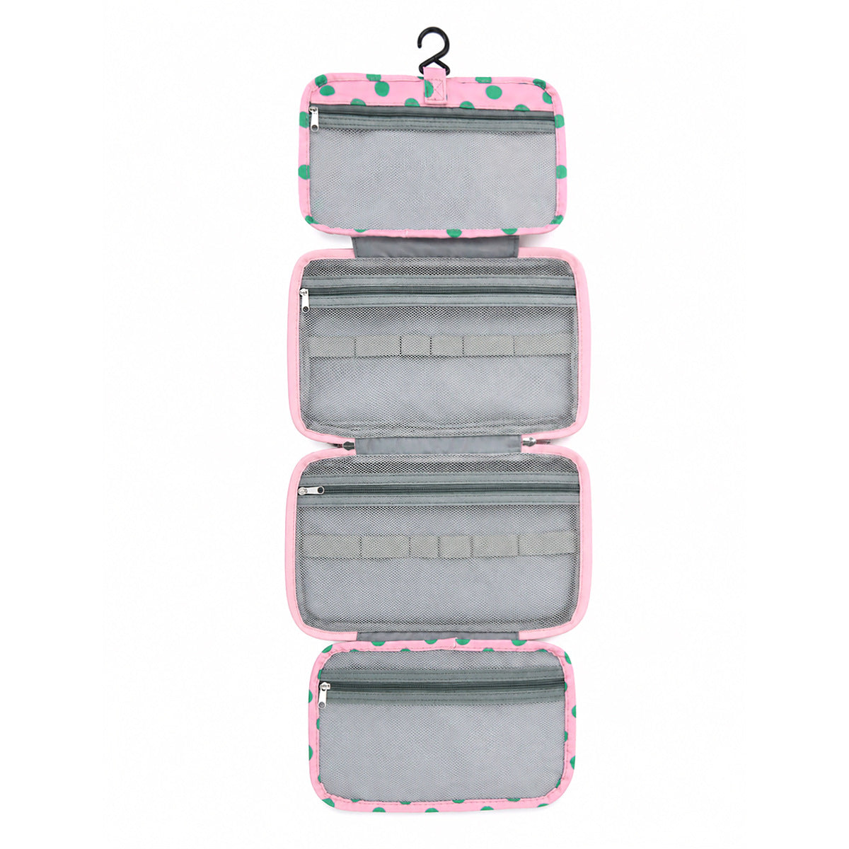 2026Ins Polka Dot Hanging Toiletry Bag 60% off Foldable Toiletry Storage Bag Portable Travel Makeup Bag with Dry and Wet Separation - image 4