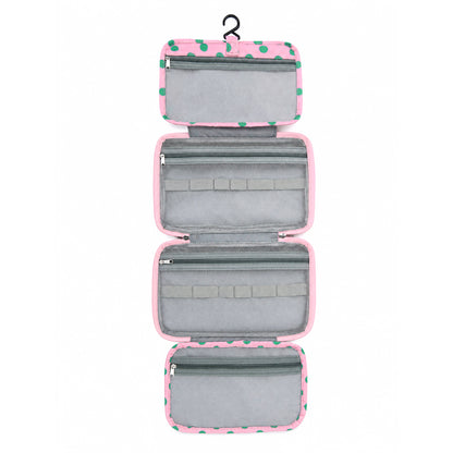 2026Ins Polka Dot Hanging Toiletry Bag 60% off Foldable Toiletry Storage Bag Portable Travel Makeup Bag with Dry and Wet Separation - image 4