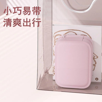 Led Three-Color Fill-Light Makeup Mirror Storage Box, Portable Pu Jewelry and Cosmetics All-In-One Storage, Portable Beauty Mirror Box - image 3