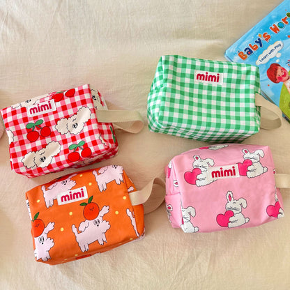 Korean Style Diaper Storage Bag, Quilted Baby Clothing Bag, Baby Bottle, Mother and Baby Stroller Hanging Bag, Cosmetic Bag - image 2
