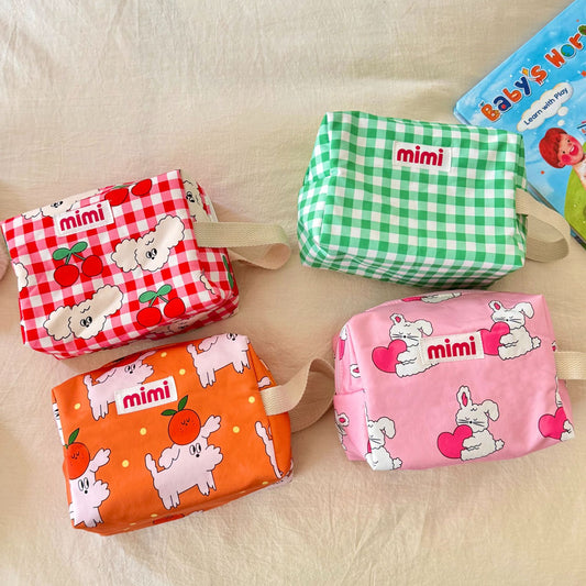 Korean Style Diaper Storage Bag, Quilted Baby Clothing Bag, Baby Bottle, Mother and Baby Stroller Hanging Bag, Cosmetic Bag - image 2