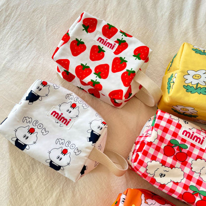 Korean Style Diaper Storage Bag, Quilted Baby Clothing Bag, Baby Bottle, Mother and Baby Stroller Hanging Bag, Cosmetic Bag - image 3