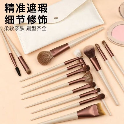 15-Piece Makeup Brush Set, Eye Shadow Brush, Eyeliner Brush, Loose Powder, Blush, Contouring, Nose Shadow, Beginner Foundation Brush - image 2
