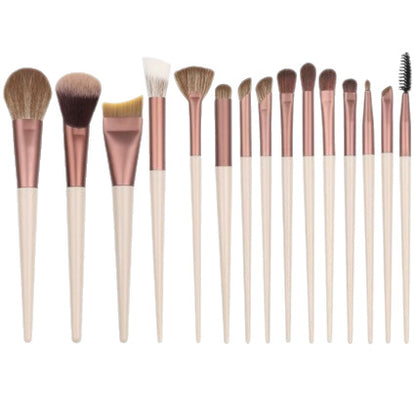 15-Piece Makeup Brush Set, Eye Shadow Brush, Eyeliner Brush, Loose Powder, Blush, Contouring, Nose Shadow, Beginner Foundation Brush - image 5