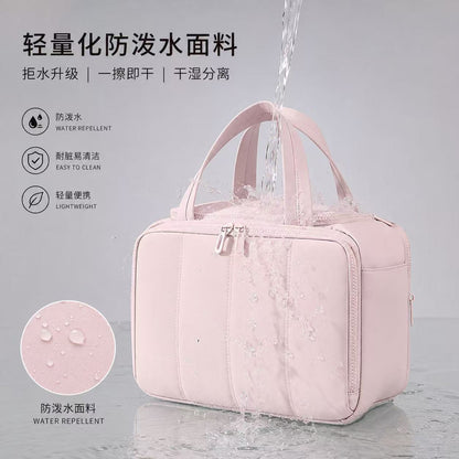Women's large-capacity makeup bag with compartments, portable cosmetic storage bag, can be hung on luggage for travel and as a toiletry bag - image 3