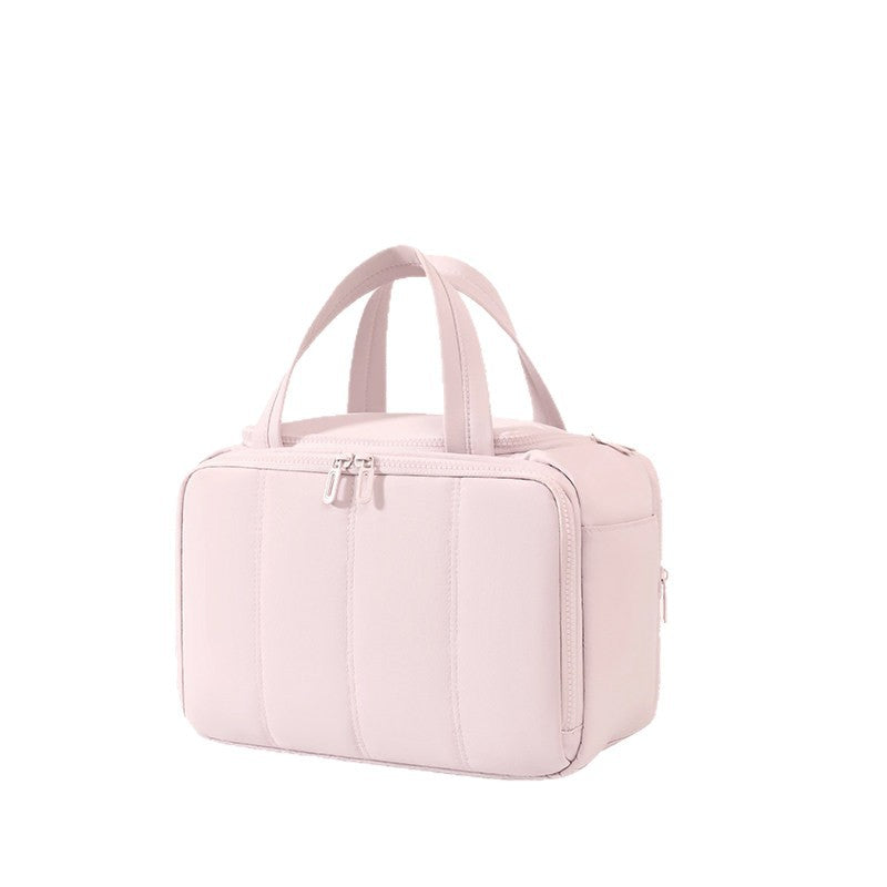 Women's large-capacity makeup bag with compartments, portable cosmetic storage bag, can be hung on luggage for travel and as a toiletry bag - image 5
