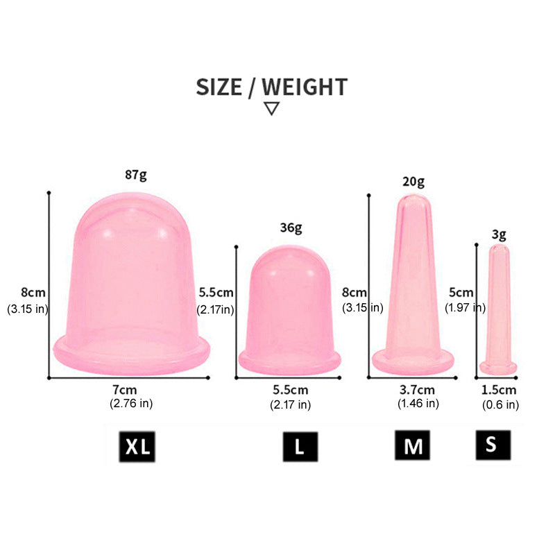 Private label cross-border silicone cupping device, food-grade moisture-absorbing cup, cupping therapy facial beauty and health care set, massage cup - image 4