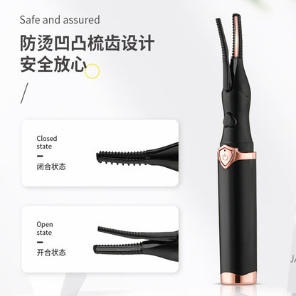 New cross-border electric heated eyelash curler, long-lasting styling electric eyelash curler, USB rechargeable heating - image 3