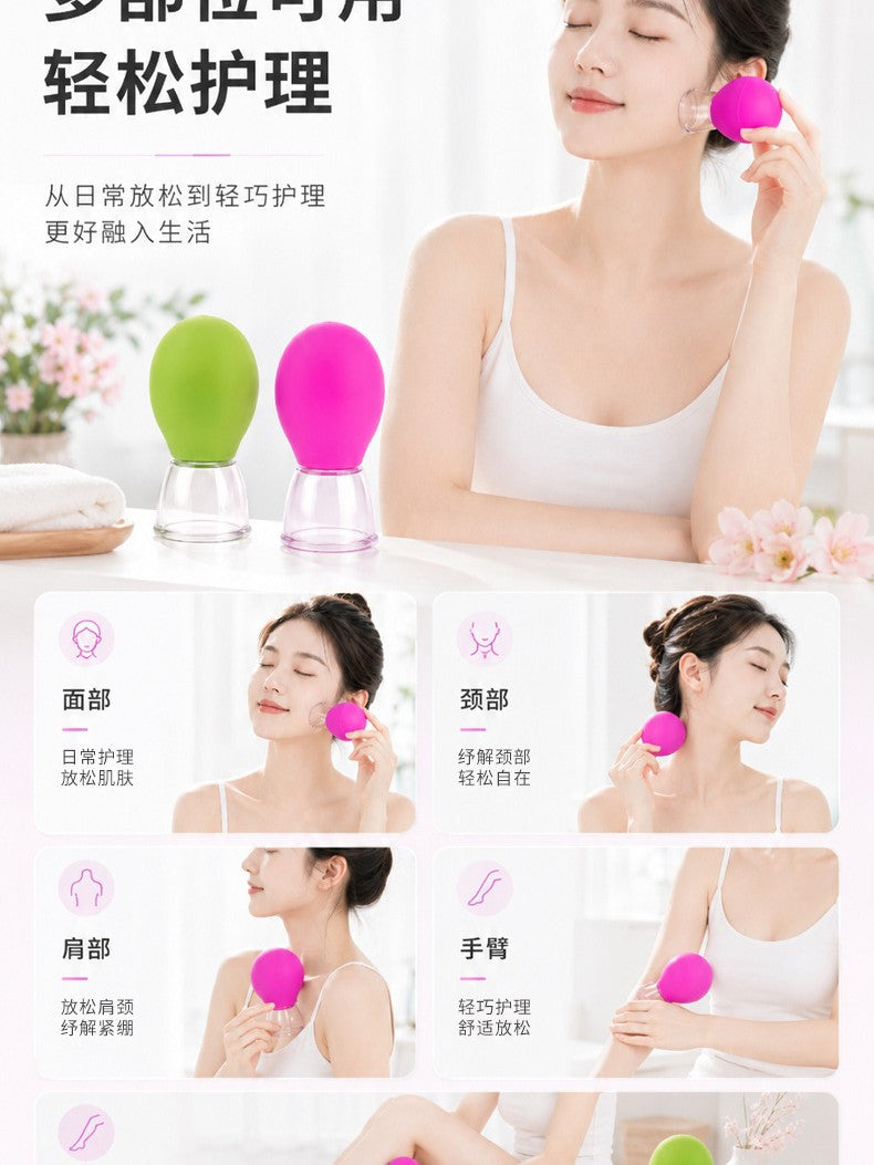 Facial cupping device for lifting and massaging the face, pulling and cupping to clear meridians, silicone vacuum cup for massage and beauty treatment - image 5