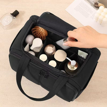 Amazon's new women's travel large-capacity makeup bag is lightweight with a large opening, quilted and fluffy storage bag - image 4