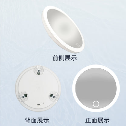 15cm diameter, 20x/30x magnification, suction cup LED light strip, illuminated rotating stand, rechargeable makeup mirror - image 3