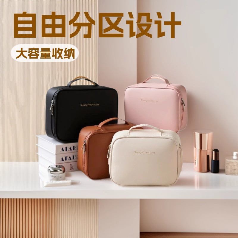 Cross-border New Model: Freely Divided Makeup Bag, Large Capacity, Portable Travel Toiletry and Makeup Bag - image 1