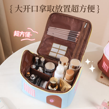 New small house makeup bag, large capacity storage bag, travel toiletry and cosmetic bag, storage bag for women on the go - image 2