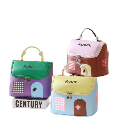 New small house makeup bag, large capacity storage bag, travel toiletry and cosmetic bag, storage bag for women on the go - image 5