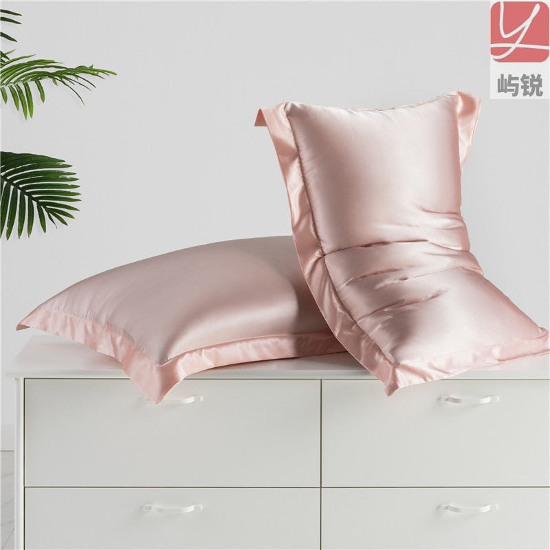 Summer beauty silk pillowcase, ice silk pillowcase, silk satin single-person silk pillowcase, pillow cover 48*7 Yurui - image 1