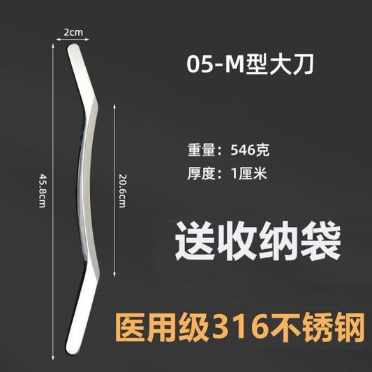 316 stainless steel fascia knife for gua sha, large M-shaped knife for fascia release, muscle relaxation, massage tool, beauty product in stock - image 2