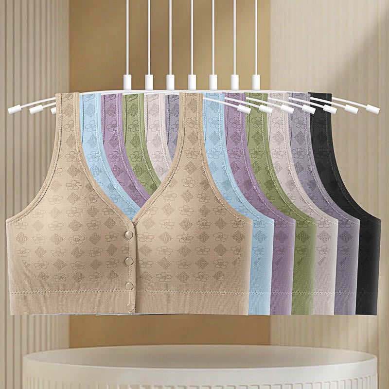 New seamless plus-size front-clasp beauty-back wrap bra without underwire with chest pads, comfortable and breathable maternity underwear - image 4