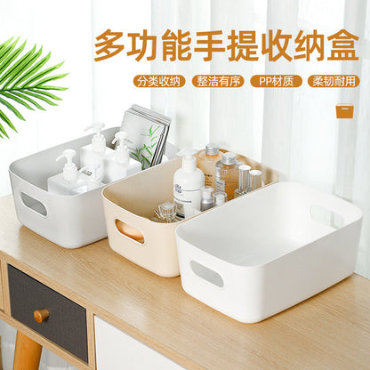 Plastic storage box for home living room, desktop miscellaneous item organizer, cosmetic and snack organizer plastic box - image 2